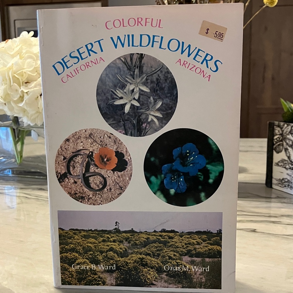 Vintage Colorful Desert Wildflowers Book California Arizona flowers flora floral